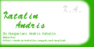 katalin andris business card
